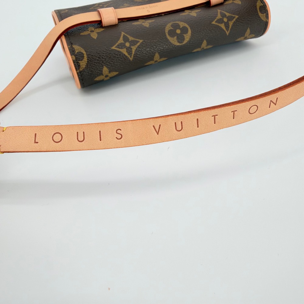 Louis Vuitton Florentine Belt Bag Brown S Monogram Travel Luxury Waist 25-30" - Picture 6 of 16